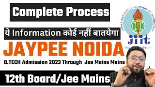 Jaypee Noida sec 62128 Admission 2023  Complete Process  Step by step [upl. by Ainollopa]