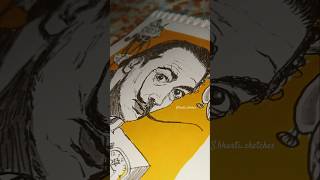 Salvador dali paintings famouspaintings pensketch themeltingwatch short trending [upl. by Rramel975]