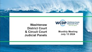 WCDP July Meeting District Court amp Circuit Court Judicial Panels [upl. by Herrick871]