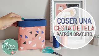 Coser una cesta de tela cuadrada reversible multiusos  patrón gratuito [upl. by Darcey]