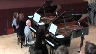 Prelude in C sharp minor for 2 Pianos  Sergei Rachmaninov  Duo Va i Ve  Rach Society AGM 2009 [upl. by Atil]