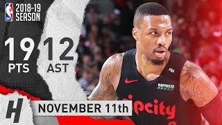 Damian Lillard Full Highlights Blazers vs Celtics 20181111  19 Pts 12 Assists [upl. by Deegan]