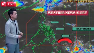 MAINIT NA PANAHON NGAYON UMAGA WEATHER UPDATE APRIL 262024FRIDAYweatheralerts ulatpanahon ⚠️ [upl. by Anair94]