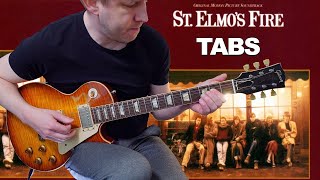 John Parr  St Elmo´s Fire  Guitar Cover WITH TABS  STEVE LUKATHER  GUITAR [upl. by Amihsat1]