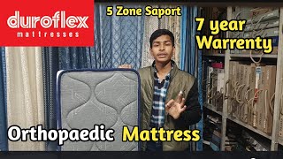 Duroflex Balance Orthopaedic Mattress review  7 Year Warranty  prabha interio Shivpur bypass [upl. by Maro]