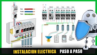 INSTALACION ELECTRICA de una casa paso a paso como armar el TABLERO ELECTRICO [upl. by Sivek]