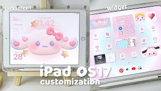 iPadOS 17 cute and aesthetic customization✨ [upl. by Aer]