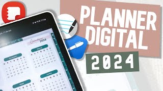 Planner Digital 2024 ✨ COMPLETO Samsung Notes Goodnotes e Noteshelf [upl. by Lotsirb]