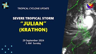 Press Briefing Severe Tropical Storm JulianPH KRATHON 1100 AM Update September 29 2024 Sunday [upl. by Gauntlett]