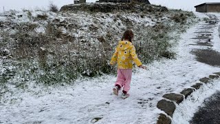 Snow falls as winter arrives in Cornwall [upl. by Azarcon]