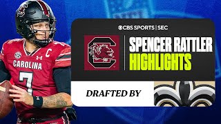 Spencer Rattler South Carolina Highlights  No 150 overall to Saints  CBS Sports [upl. by Nivlag]