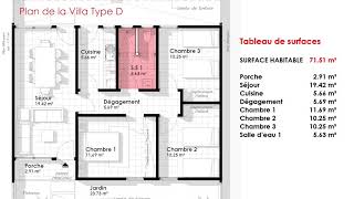 Villa Type D Capsule Vidéo OUEDO 20 000 LOGEMENTS [upl. by Rossie]