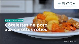 Côtelette de porc aux carottes rôties [upl. by Eivad]