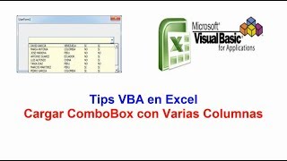 Cargar ComboBox Varias Columnas N° 1 [upl. by Oicelem]