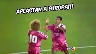 Valderrama y Romario se enfrentan a los mejores de Europa 1995 [upl. by Yokum]