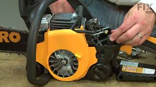 Poulan Chainsaw Repair  How to Replace the Carburetor [upl. by Mij]