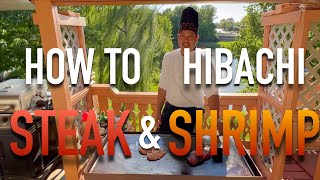 How to make hibachi at home  Steak and Shrimp Hibachi on Blackstone griddle [upl. by Telfer]