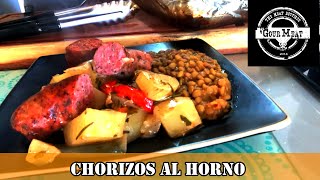 CHORIZOS AL HORNO  RÁPIDO Y SENCILLO  GOUR MEAT [upl. by Anirdua]