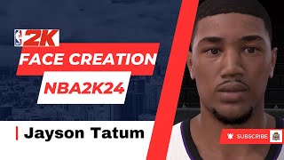 NBA 2K24 Jayson Tatum Face Creation [upl. by Deyas]