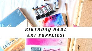 Birthday Haul Art Supplies [upl. by Ollayos41]