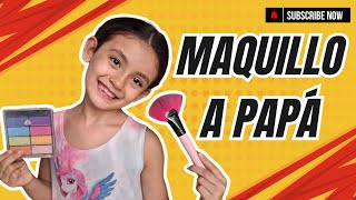 ¡Lianna Maquilla a Papá para Halloween 🎃👻 ¡Mira su Divertida Transformación KidsMakeupChallenge [upl. by Pierre]