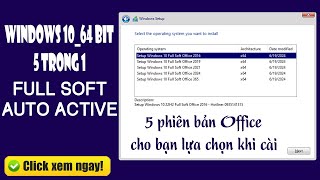 Bộ cài Windows 10 22H2 64Bit Full Soft 5 trong 1  Vàng Phạm [upl. by Epolulot]