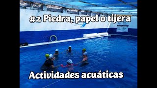 2 Juegos de natación para niños  Piedra papel y tijera  actividades acuáticas [upl. by Ahsieyn542]