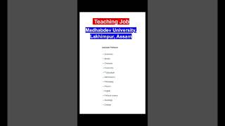 Assistant ProfessorAssociate ProfessorProfessor Vacancy 2024 Botany Zoology teachingjobs2024 [upl. by Odrareg969]