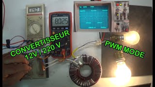 RÉALISER UN CONVERTISSEUR 12220V EN MODE PWM  ADJUSTABLE 1222OV CONVERTER [upl. by Sitruc834]