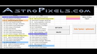 Astropixelscom ephemeris data extractor [upl. by Laitselec]