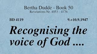 BD 4119  RECOGNIZING THE VOICE OF GOD [upl. by Curson]