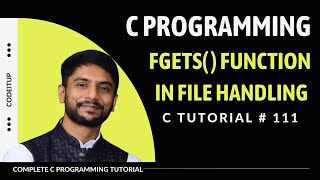 fgets function in C  File Handling  C Programming  In Hindi [upl. by Tavey958]