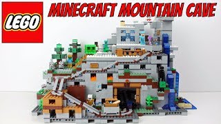 LEGO Minecraft Mountain Cave  Unboxing Speed Build Review 21137 [upl. by Ardnaek]