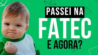 Passei na FATEC e agora  Dicas para quem vai começar a estudar na FATEC [upl. by Hafirahs989]