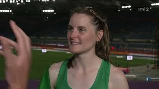 Ciara Mageean celebrates 1500m🥇 medal at the European Athletics Championships Rome 2024 [upl. by Lynad]