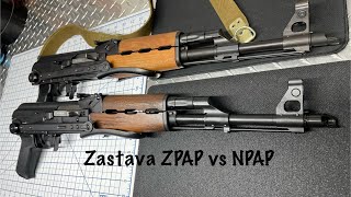 Zastava ZPAP and NPAP underfolders comparison ak47 zastava [upl. by Lasiaf]