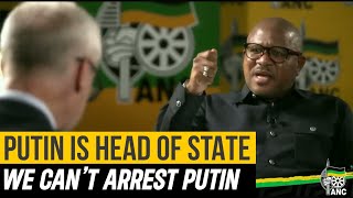 ANC Sec General Putin is a head of State South Africa cant Arrest a head of State [upl. by Leroj]