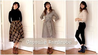 Vintage Autumnal Capsule Wardrobe 👗 10x10 Challenge [upl. by Airehc]