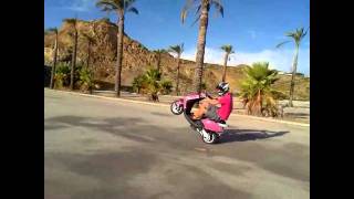 Longest Wheelie on Youtube with a Moped [upl. by Crawley]