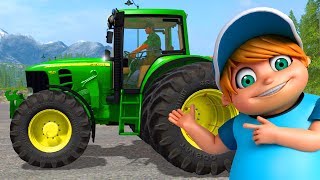 John Deere tractor video for kids  Cartoon PART 2 [upl. by Gent]