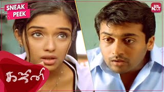 Suriyas Super hit comedy scene from Ghajini  Tamil  Asin  Nayanthara  Full Movie on SUN NXT [upl. by Dahs]