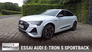 Essai Audi e tron S Sportback 2021  du souffle un peu court [upl. by Einahpad]