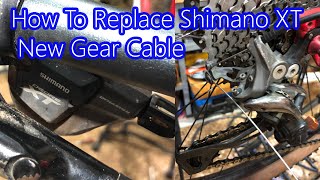 How To Replace New Gear Cable Shimano XT M8000 On My Trek Marlin 7 Bike  Poleak [upl. by Epuladaug329]