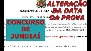 Importantes Alterações no Concurso de Jundiaí Tudo o que Você Precisa Saber [upl. by Ardnaz661]