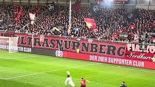 Fans des 1 FC NÜRNBERG beenden Schweigeminuten in Wiesbaden [upl. by Elka]