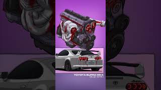 toyota supra MK4 2JZGTE power 💥😱car viralvideo 2JZ supramk4 [upl. by Einehpets]