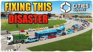 Fixing This Traffic NIGHTMARE In Cities Skylines 2 [upl. by Refinne]