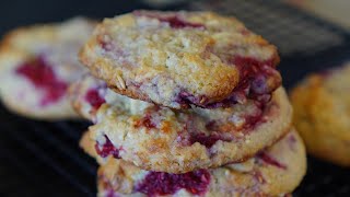 COOKIES framboises et chocolat blanc à tomber ET mon nouveau livre à gagner [upl. by Kciwdahc]