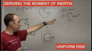 How to derive the moment of inertia of a disk [upl. by Constantia]