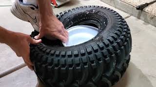 Simplest way to install a go kart tire [upl. by Meehar]